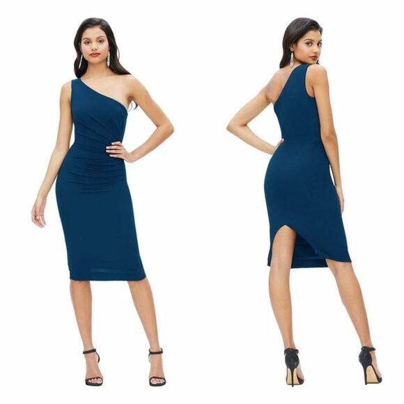 Dress The Population Martine One Shoulder Bodycon Dress Small NWT - Picture 1 of 11
